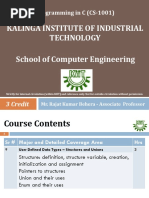 Programming in C - User Defined Data Types - Structures and Unions PDF