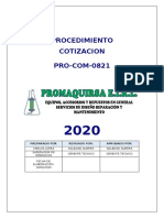 PRO-COM-0821 Procedimiento de Cotizaciones