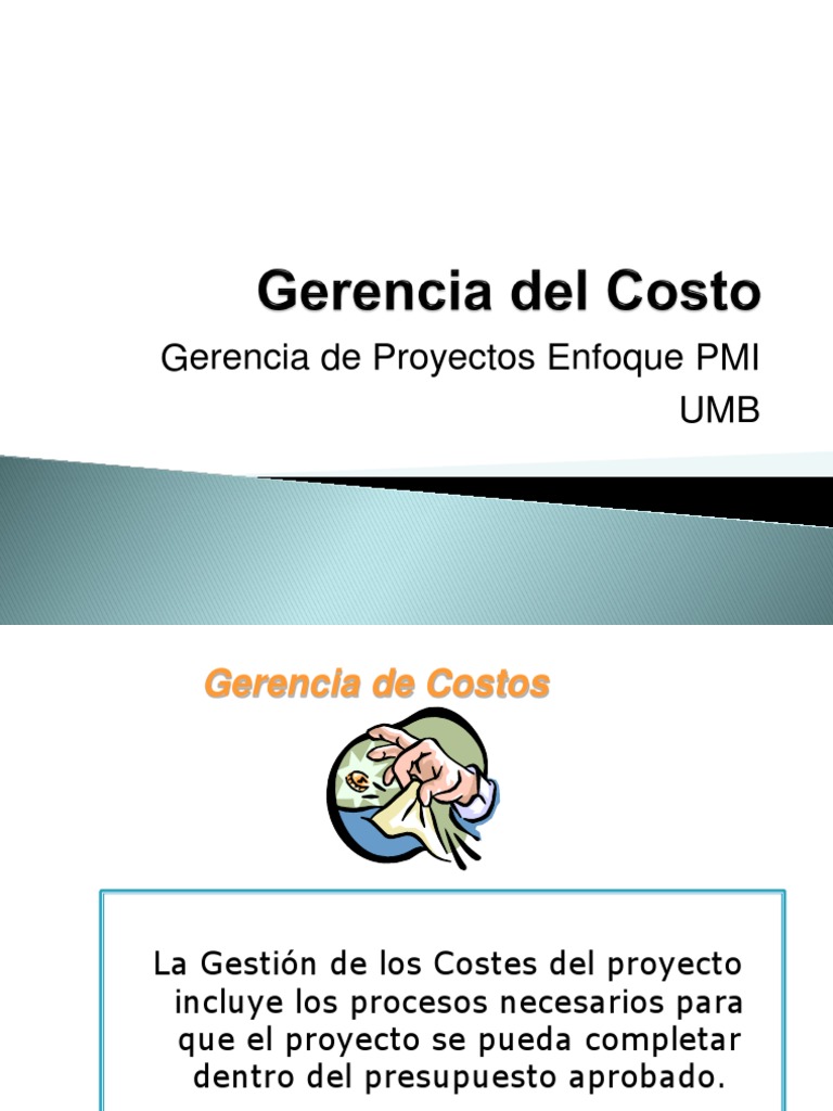 Gerencia de Costos en Proyectos PMI | PDF | Presupuesto | Economias