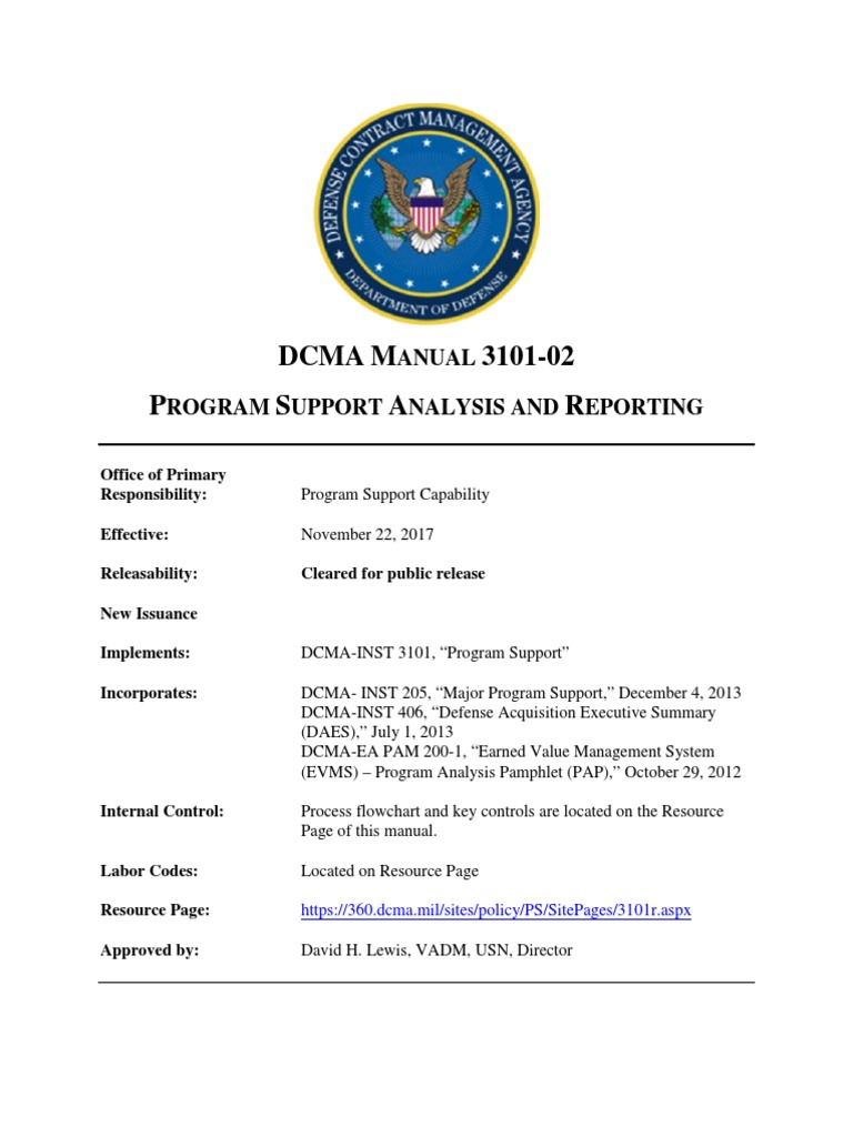 DCMA Program Support Analysis Guide | PDF | Risk | Business