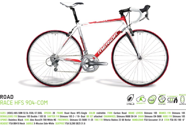 2010 MERIDA ROAD RACE HFS904 com ロードバイク　自転車 Merida HFS 904 Road Race Specs | PDF