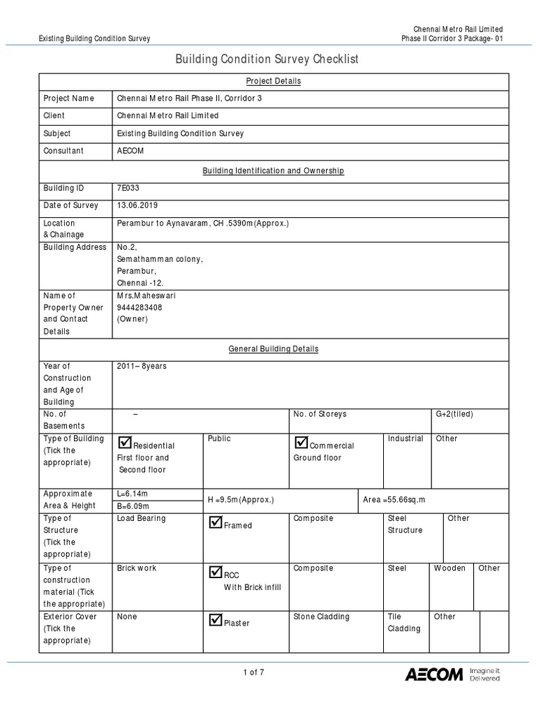 Building Condition Survey Checklist | PDF | Geotechnical Engineering ...