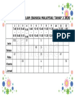 Jadual Waktu Nilam (Bahasa Malaysia) Tahap 2 2020: PER 5P R 4B E 6P H 4P 6B A 5B T