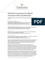 Should More Patients Be Offered Treatment With Cannabinoids?