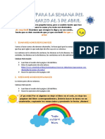 TAREAS PARA LA SEMANA DEL 30 DE MARZO AL 5 DE ABRIL