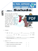 Ficha de El Saludo para Primaria