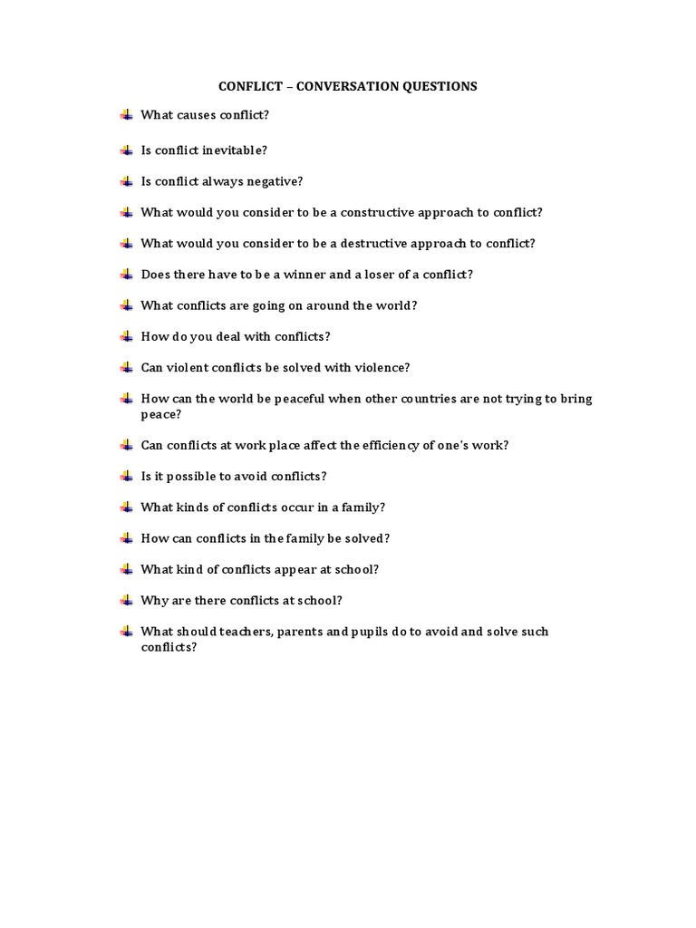 Conflict Conversation Questions | PDF