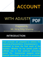 Final Account: With Adjustment