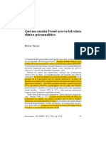 Que Nos Enseña Freud Acerca Del Relato Clinico