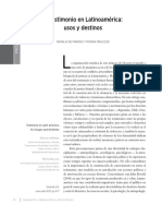Usos y Destino Del Testimonio en América LAtina