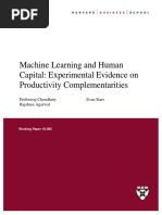 Machine Learning and Human Capital: Experimental Evidence On Productivity Complementarities