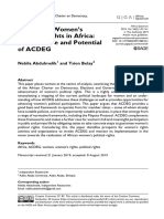 Advancing Women's Political Rights in Africa: The Promise and Potential of Acdeg