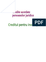 Credite Pentru Investiţii Acordate Persoanelor Juridice1