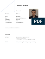 Curriculum Vitae: Personal Information