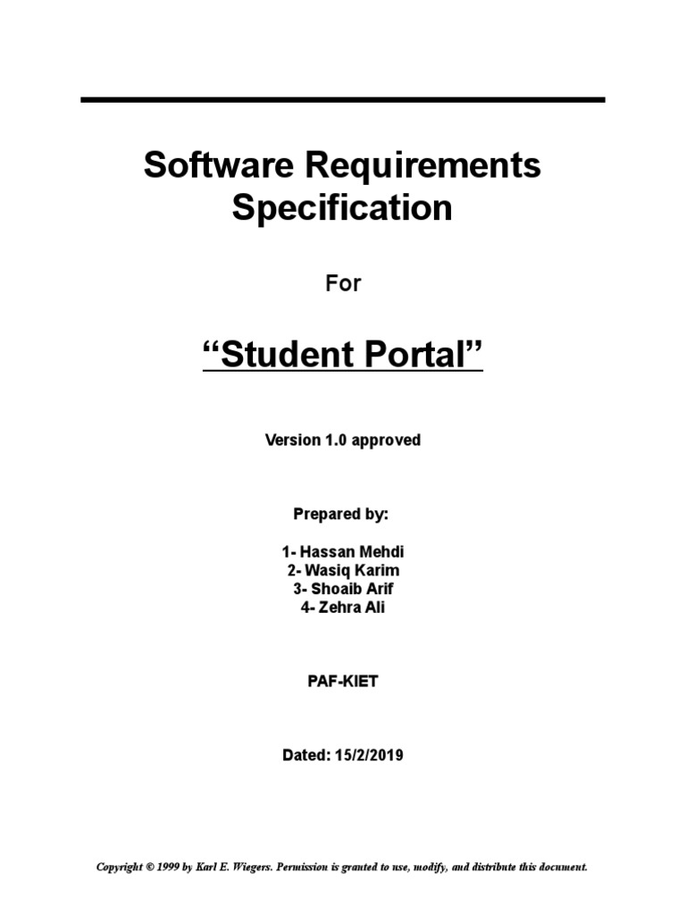 SRS Student Portal | PDF | Microsoft Sql Server | Databases