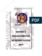 Normas y Procedimientos de Neonatología-INPER - 2009 PDF