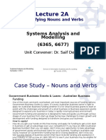 Lecture 2A: Systems Analysis and Modelling (6365, 6677)