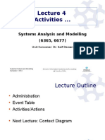 Activities ... : Systems Analysis and Modelling (6365, 6677)