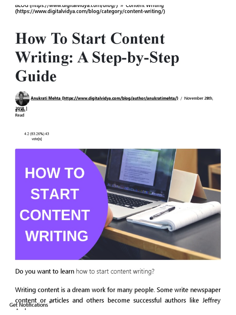 How To Start Content Writing - A Step-by-Step Guide | PDF | Digital ...