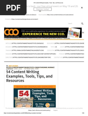 54 Content Writing Examples, Tools, Tips, and Resources