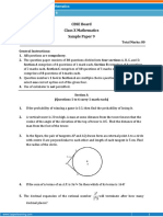 CBSE Board Class X Mathematics Sample Paper 9