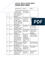 8 Paper Edit Sheet