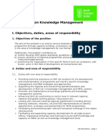 Job Description - Knowledge Management Manager
