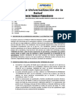 Plan de Trabajo Pedagógico Aprendo en Casa