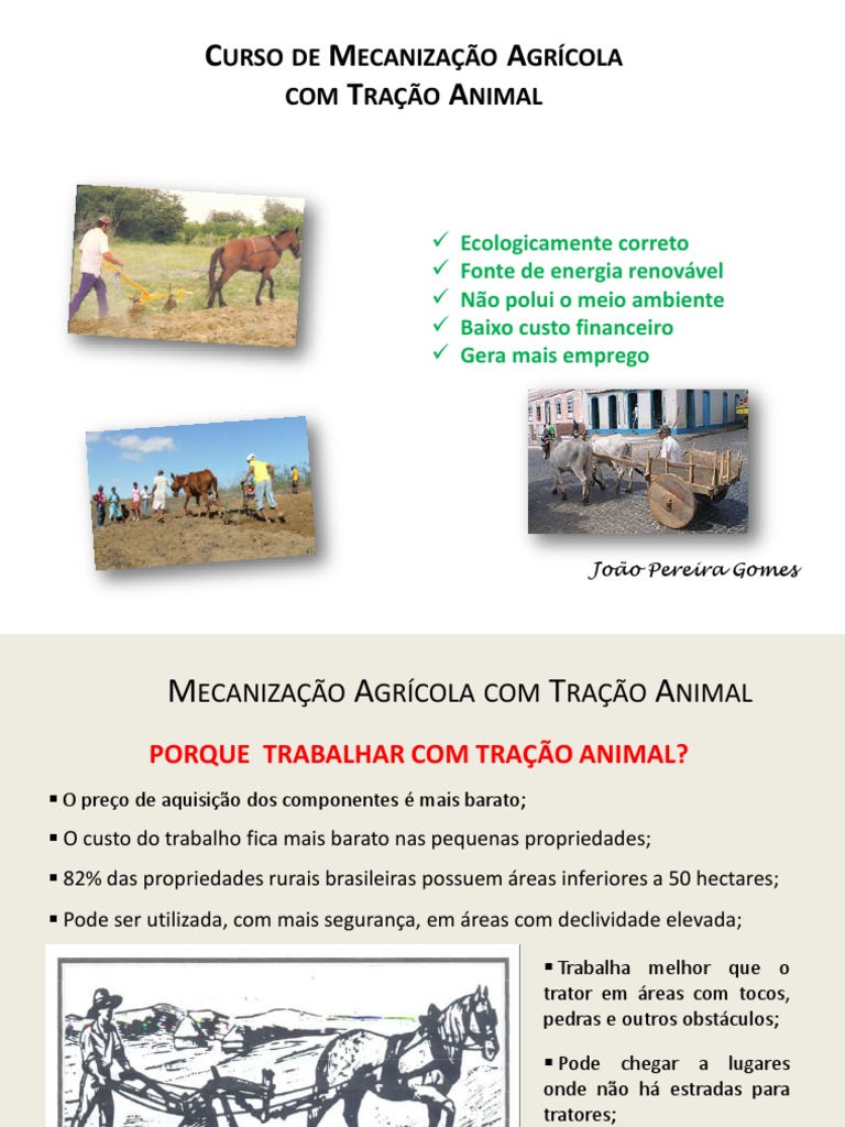 Mecanização Agrícola com Tração Animal | PDF | Arado | Agricultura
