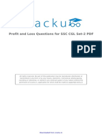 Profit and Loss Questions For SSC CGL Set-2 PDF