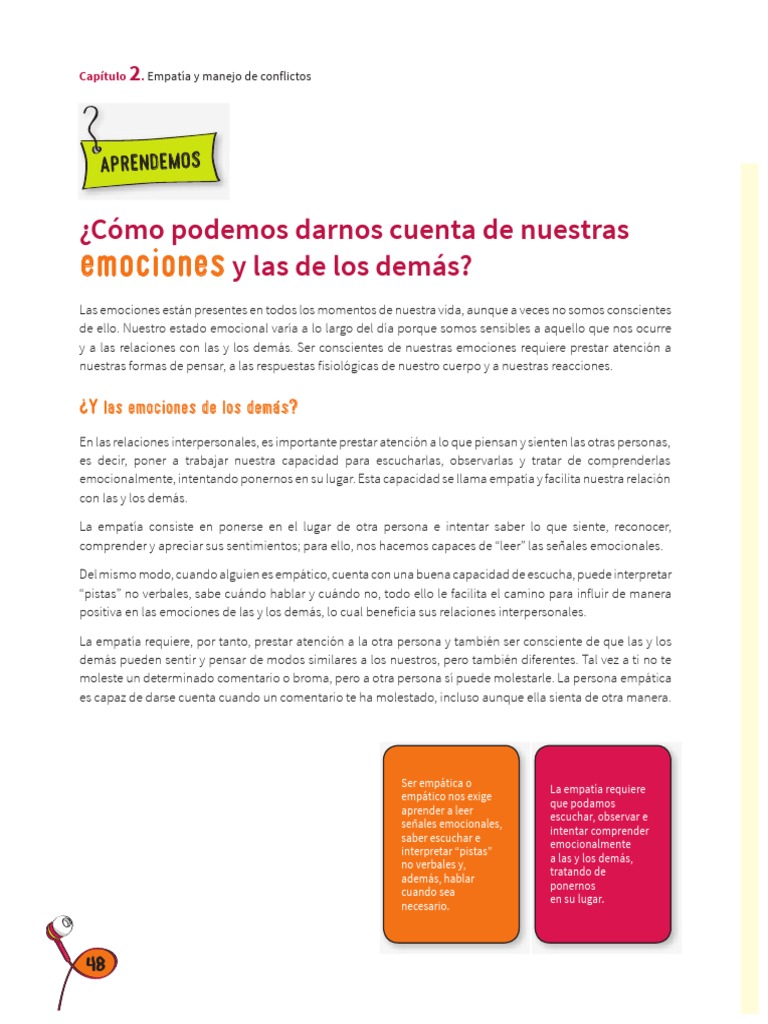 Empatía y Manejo de Conflictos | PDF | Empatía | Las emociones
