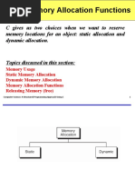 10-4 Memory Allocation Functions