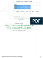Daily DAWN News Vocabulary With Urdu Meaning (03 April 2020) PDF