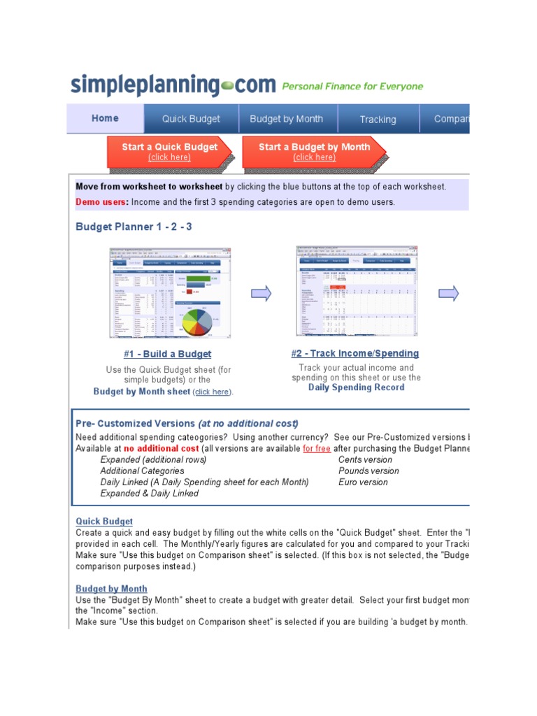 Budget Planner 2010 Demo | PDF | License | Budget