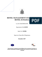 Hotel Management System For Hotel Sumadai.: L.L.D.C.Chathurangi