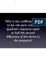 Explanation of Coefficient of A Being Half The Second Difference in Quadratic Sequences