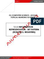 MARKING SCHEME Data Representation - Bit Pattern