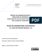 Plan de Marketing Ecológico. El Caso de Metro Bilbao PDF
