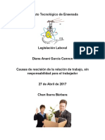 Causas de Rescisión de La Relación de Trabajo, Sin Responsabilidad para El Trabajador