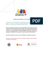 Certificado Agencia Publica de Empleo PDF