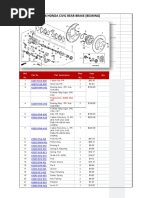 2006 Honda Civic Rear Brake (Bearing) : Ref Req Your No. Qty. Price Part No. Part Description Qty