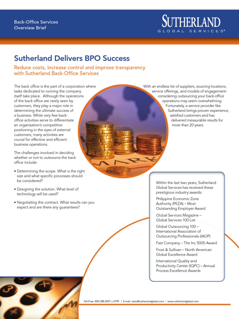 Sutherland Delivers BPO Success Sutherland Global Services PDF PDF