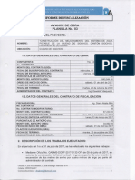 Informe de Fiscalización I: Avance de Obra Planilla No. 03