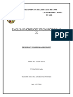 English Phonology Pronunciations (A) : Universidad Tecnica Particular de Loja