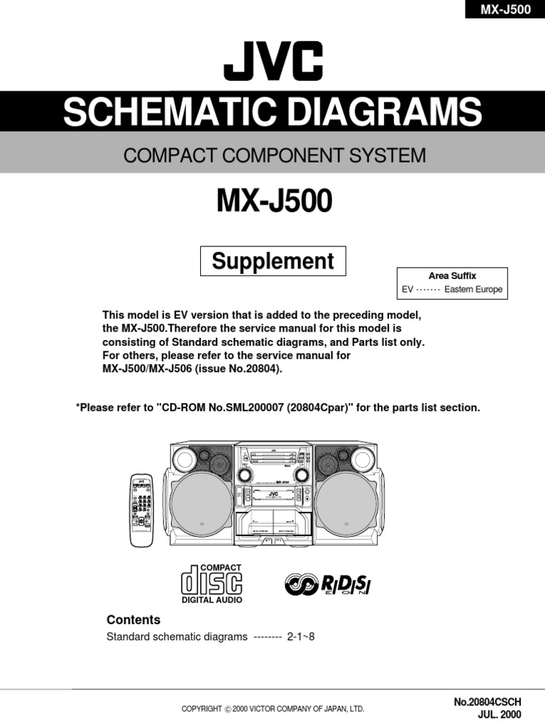 Schematic Diagrams: Compact Component System | PDF | Sound Technology ...