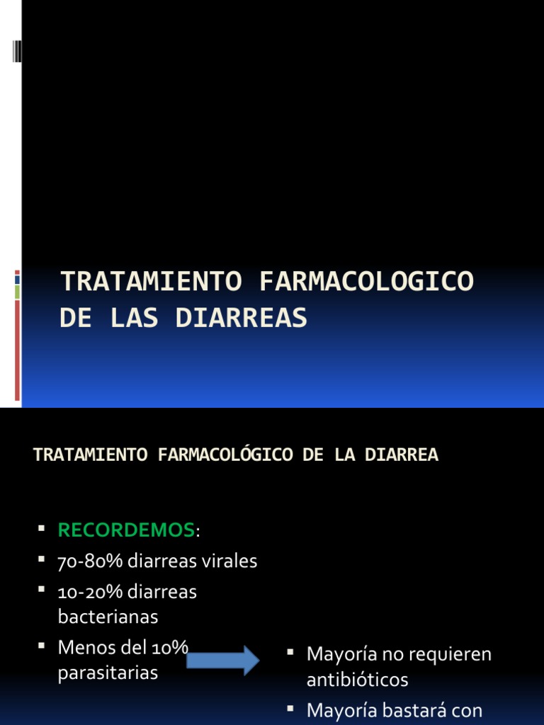 Tratamiento Farmacologico De Las Diarreas PDF Diarrea Escherichia 