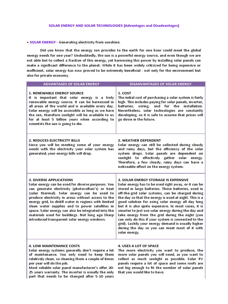 Solar Energy and Solar Technologies | PDF | Solar Power | Solar Energy