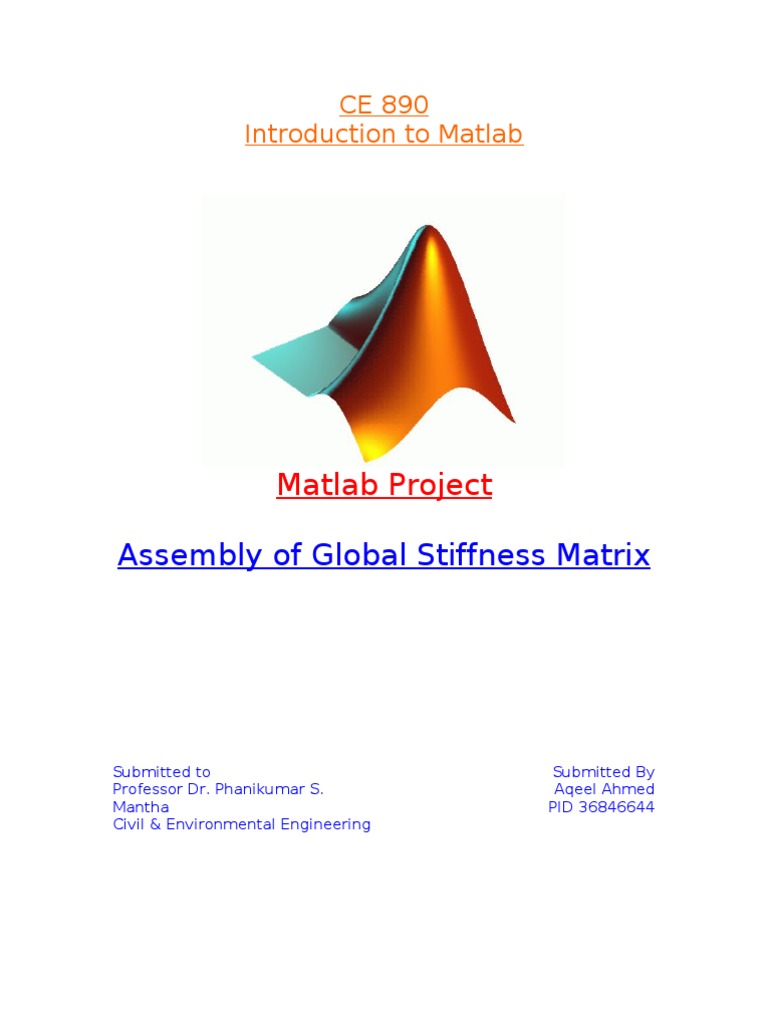 Assembly of Global Stiffness Matrix Matlab Project