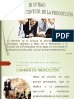III UNIDAD PLANEACIÓN Y CONTROL DE PRODUCCIÓN