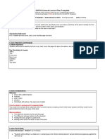 Edtpa General Lesson Plan Template: Grade Level: Kindergarten Number of Students: Date: Lesson Goals